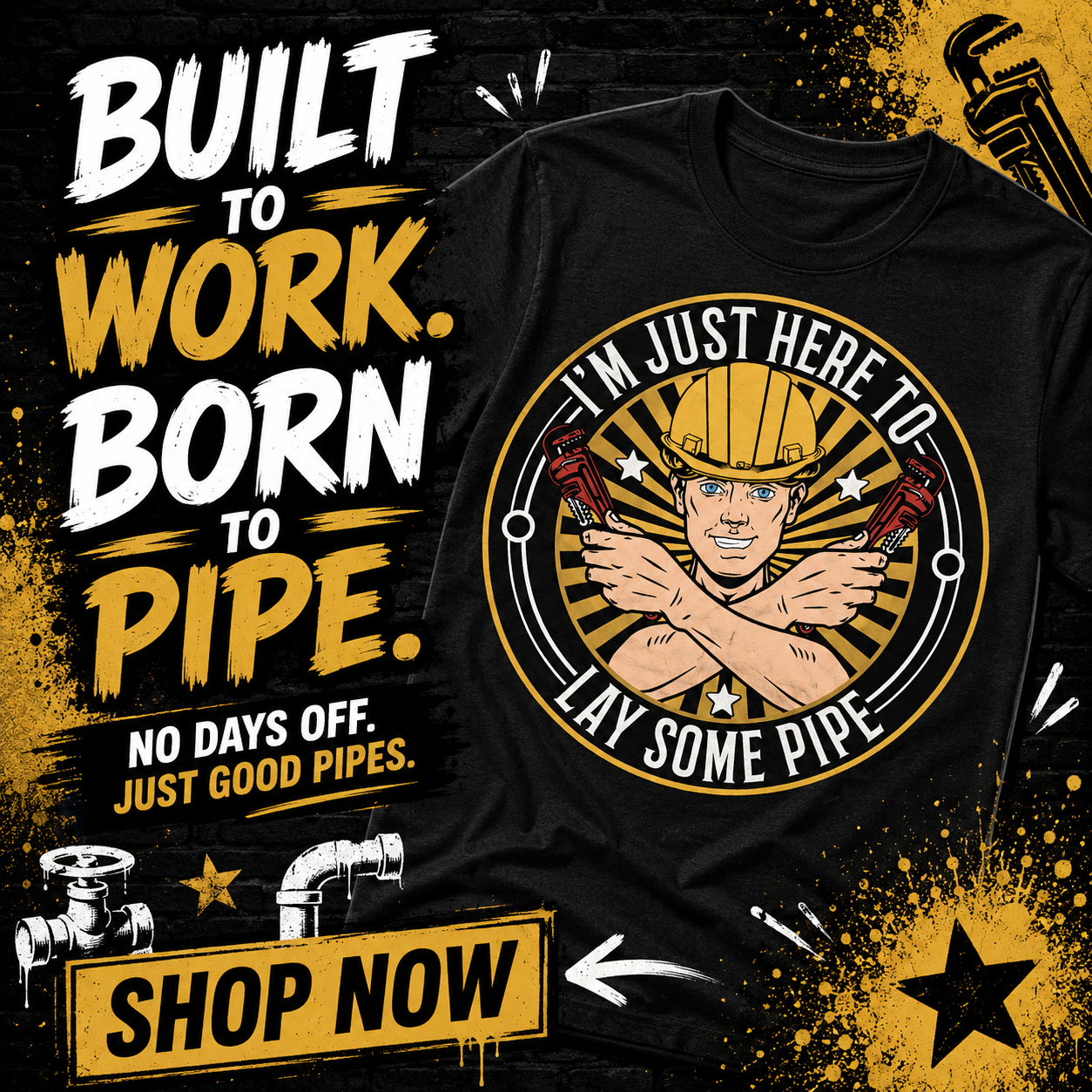 I'm Just Here to Lay Some Pipe
